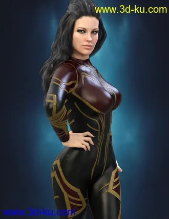 3D打印模型X-Fashion Sci Bodysuit for Genesis 8 Female(s)的图片