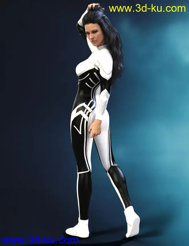 X-Fashion Sci Bodysuit for Genesis 8 Female(s)模型的图片4