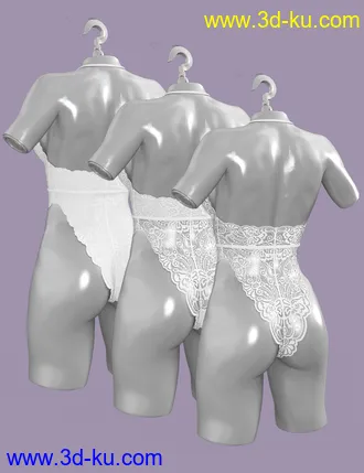 3D打印模型X-Fashion Sexy Deep V Bodysuit for Genesis 8.1 Females的图片