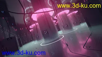 3D打印模型Cyberpunk Hall的图片