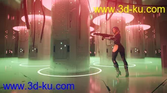 3D打印模型Cyberpunk Hall的图片