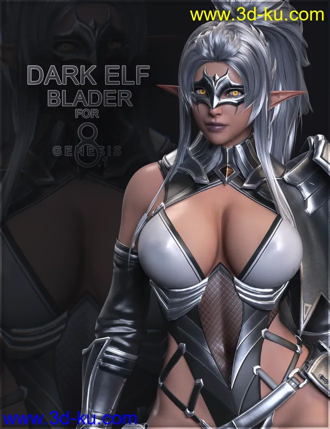 Dark Elf Blader for Genesis 8 and 8.1 Female模型的图片1