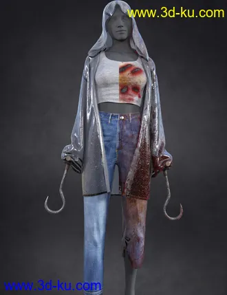 3D打印模型dForce Bloody Rain Outfit For Genesis 8 and 8.1 Females的图片