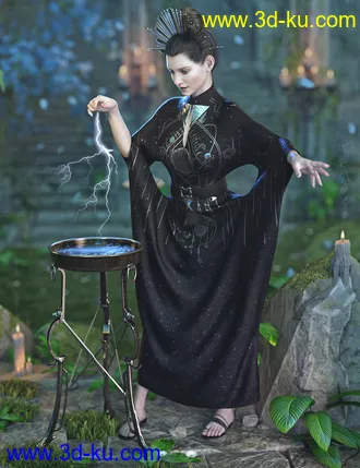 3D打印模型dForce High Priestess Outfit for Genesis 8 Females的图片