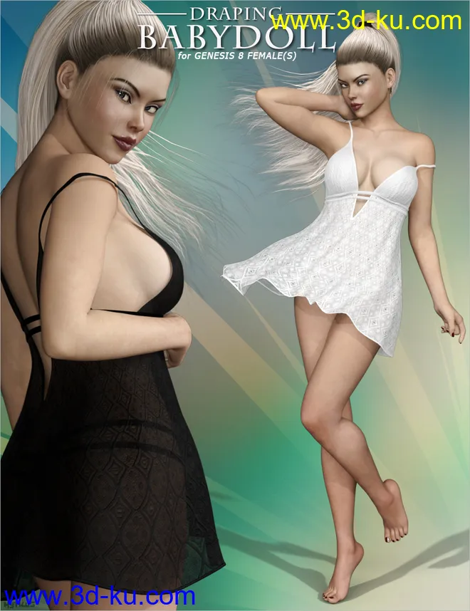 Draping Baby Doll Lingerie for Genesis 8 Female(s)模型的图片1