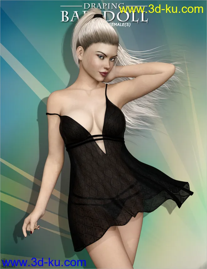 Draping Baby Doll Lingerie for Genesis 8 Female(s)模型的图片6