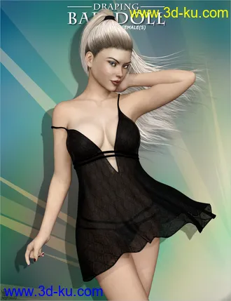 3D打印模型Draping Baby Doll Lingerie for Genesis 8 Female(s)的图片