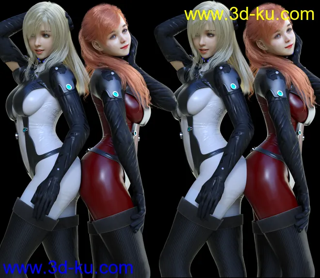 HS dForce Hip and Breast V2 for Genesis 3, 8 and 8.1 Females模型的图片2