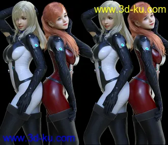 3D打印模型HS dForce Hip and Breast V2 for Genesis 3, 8 and 8.1 Females的图片