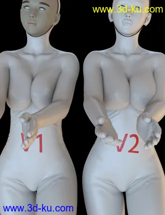 3D打印模型HS dForce Hip and Breast V2 for Genesis 3, 8 and 8.1 Females的图片