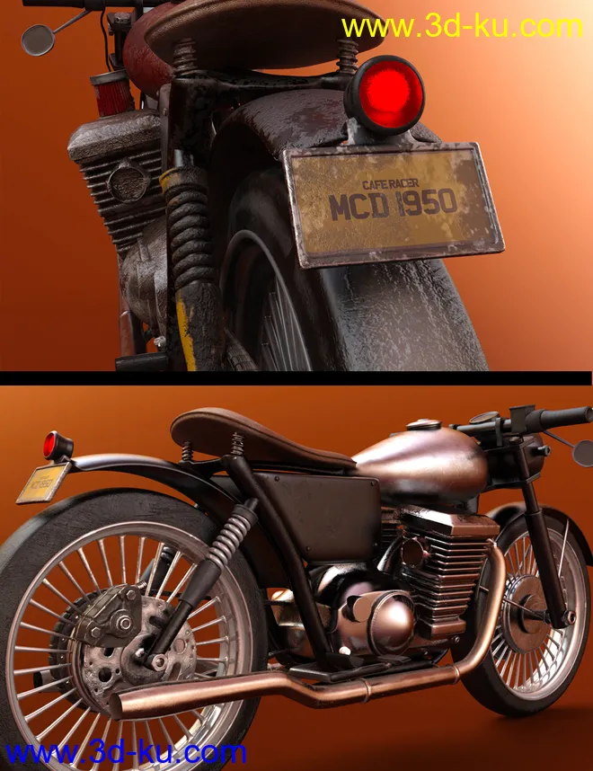 M3D CafeRacer Vintage MotorBike模型的图片7