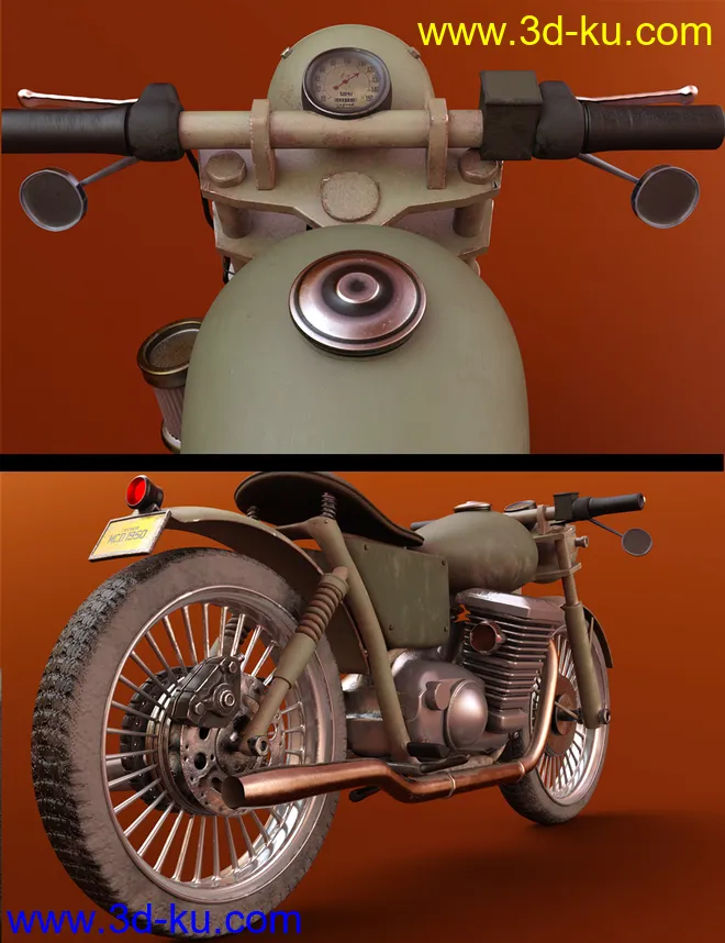 M3D CafeRacer Vintage MotorBike模型的图片8