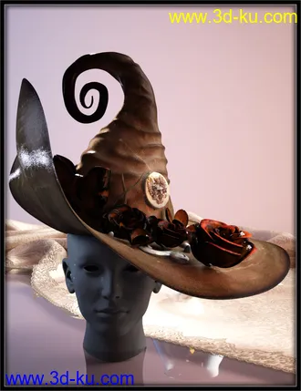 ND Fantasy Hats for Genesis 8 Female模型的图片2