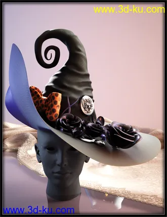 ND Fantasy Hats for Genesis 8 Female模型的图片3