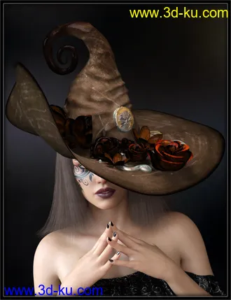 ND Fantasy Hats for Genesis 8 Female模型的图片19