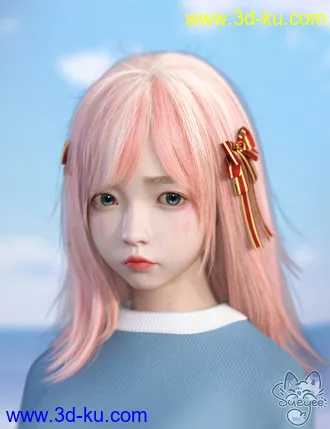 SU Medium Length Hair for Genesis 8 and 8.1 Females模型的图片13