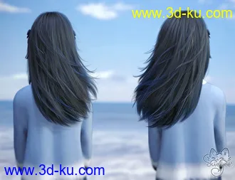 SU Medium Length Hair for Genesis 8 and 8.1 Females模型的图片14