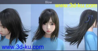 SU Medium Length Hair for Genesis 8 and 8.1 Females模型的图片17