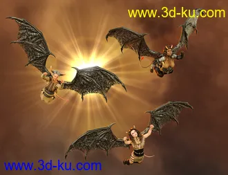 3D打印模型Succubus Wings for Genesis 8 Females的图片