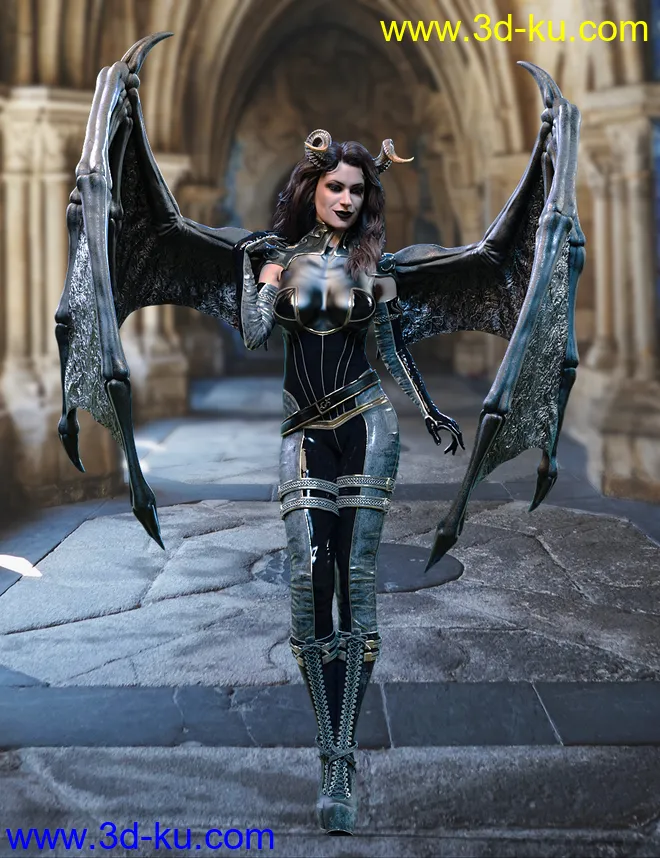 Succubus Wings for Genesis 8 Females模型的图片3