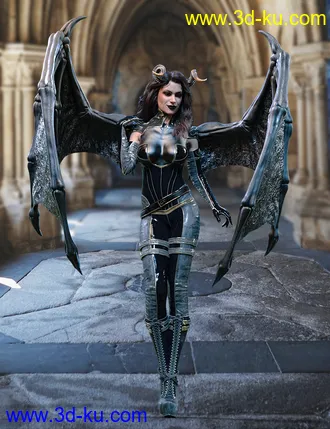 3D打印模型Succubus Wings for Genesis 8 Females的图片