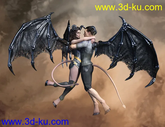 Succubus Wings for Genesis 8 Females模型的图片5