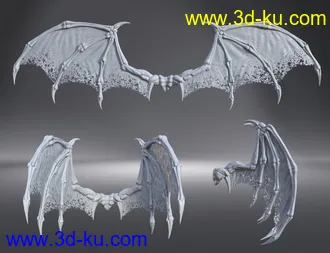 3D打印模型Succubus Wings for Genesis 8 Females的图片