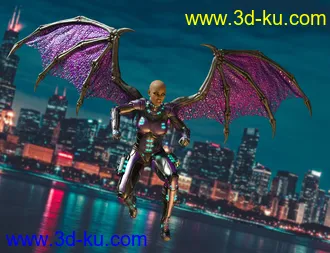 3D打印模型Succubus Wings Texture Expansion的图片