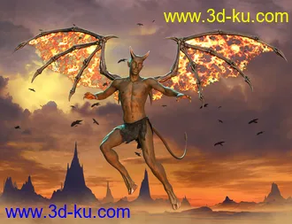 3D打印模型Succubus Wings Texture Expansion的图片