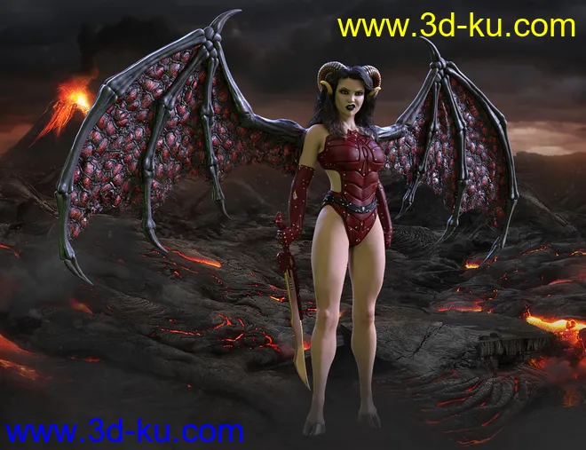 Succubus Wings Texture Expansion模型的图片4