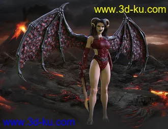 3D打印模型Succubus Wings Texture Expansion的图片