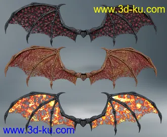 3D打印模型Succubus Wings Texture Expansion的图片