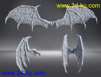 3D打印模型Succubus Wings Texture Expansion的图片