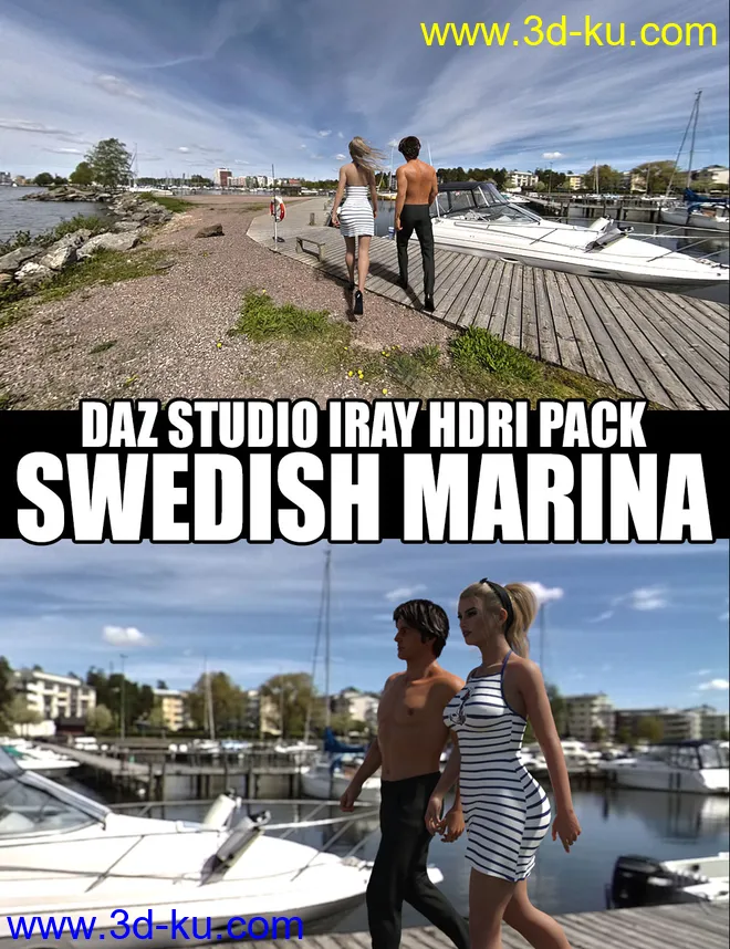 Swedish Marina - DAZ Studio Iray HDRI Pack模型的图片1