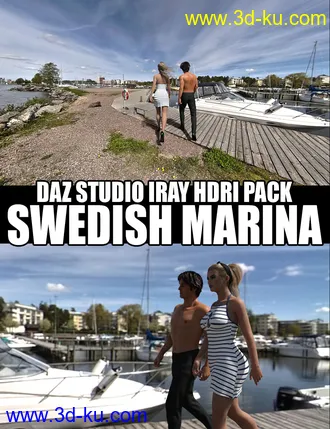 3D打印模型Swedish Marina - DAZ Studio Iray HDRI Pack的图片