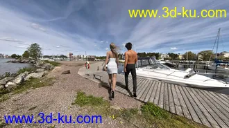 3D打印模型Swedish Marina - DAZ Studio Iray HDRI Pack的图片