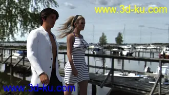 3D打印模型Swedish Marina - DAZ Studio Iray HDRI Pack的图片