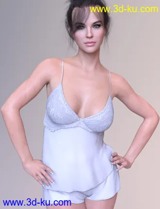 3D打印模型X-Fashion Intimo Babydoll Set for Genesis 8.1 Females的图片