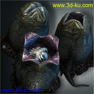 3D打印模型XenoMorph 02-00 FaceHugger的图片