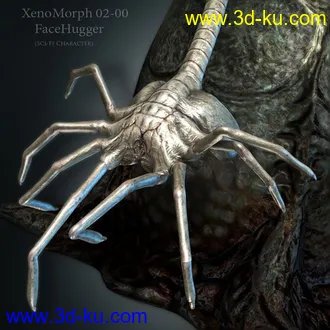 3D打印模型XenoMorph 02-00 FaceHugger的图片