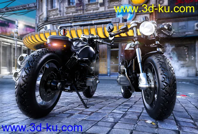 Z Modern Roadster Motorbike and Poses模型的图片3