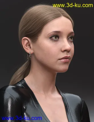 3D打印模型3-in-1 Low Ponytails Hair for Genesis 8 and 8.1 Females的图片