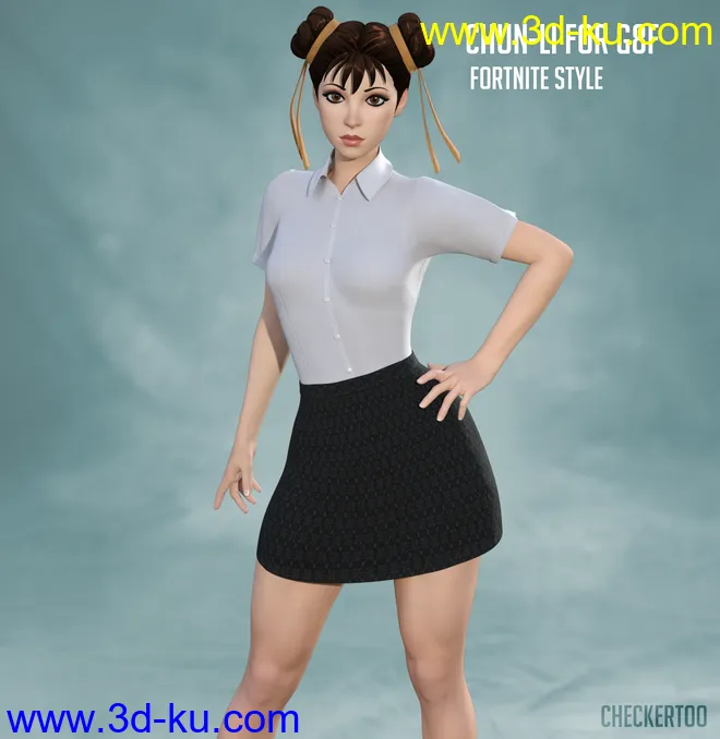 Chun-Li for G8F (Fortnite Style)模型的图片1