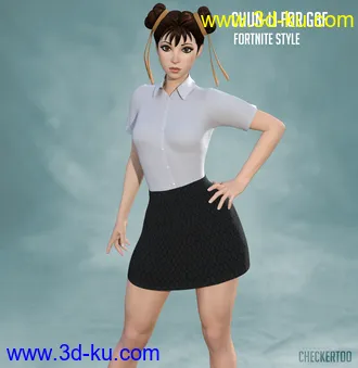 3D打印模型Chun-Li for G8F (Fortnite Style)的图片