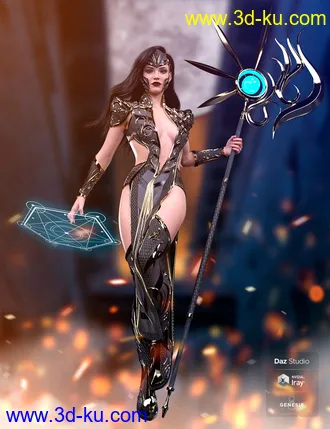 3D打印模型dForce Ember Caller Outfit for Genesis 8 and 8.1 Females的图片