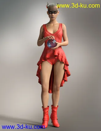 3D打印模型dForce Gaby Outfit for Genesis 8 and 8.1 Females的图片