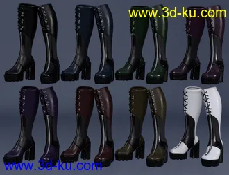 3D打印模型dForce Gothic Style Outfit V2 for Genesis 8 and 8.1 Females Bundle的图片