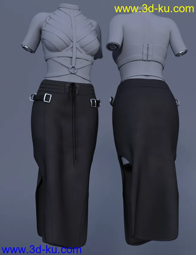 dForce Gothic Style Outfit V2 for Genesis 8 and 8.1 Females Bundle