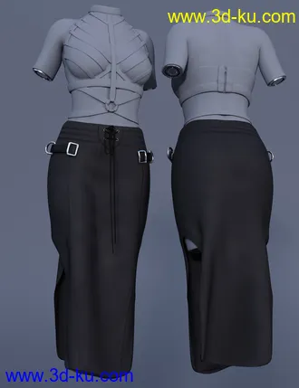 3D打印模型dForce Gothic Style Outfit V2 for Genesis 8 and 8.1 Females Bundle的图片