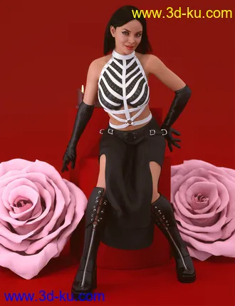 3D打印模型dForce Gothic Style Outfit V2 for Genesis 8 and 8.1 Females Bundle的图片